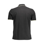 La Martina Black Cotton Men Polo Shirt LA-37808-M