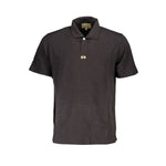La Martina Elegant Black Cotton Polo Shirt Regular Fit LA-23081-S