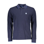 North Sails Blue Cotton Men Polo Shirt NO-23372-M