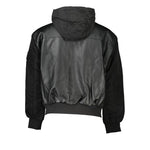 Calvin Klein Sleek Black Hooded Jacket with Contrasting Details CA-27218-XL