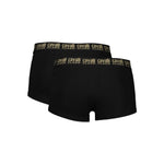 Cavalli Class Black Cotton Men Boxer CA-32608-S