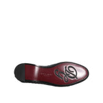 Dolce & Gabbana Blue Woven Leather Slip On Loafers Shoes