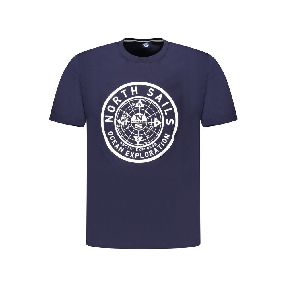 North Sails Blue Cotton Men T-Shirt NO-34358-S