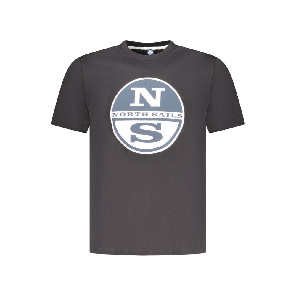 North Sails Black Cotton Men T-Shirt NO-35037-S