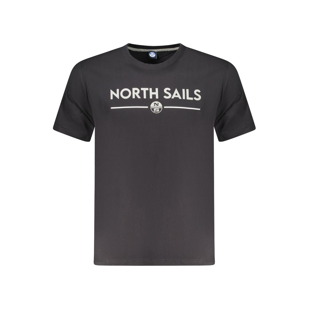 North Sails Black Cotton Men T-Shirt NO-35040-S