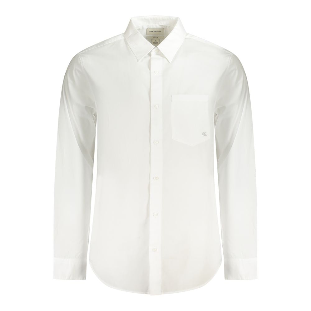 Calvin Klein White Cotton Shirt CA-35632-S