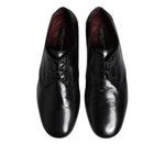 Dolce & Gabbana Black Leather Lace Up Derby Dress Formal Shoes MV7319-43