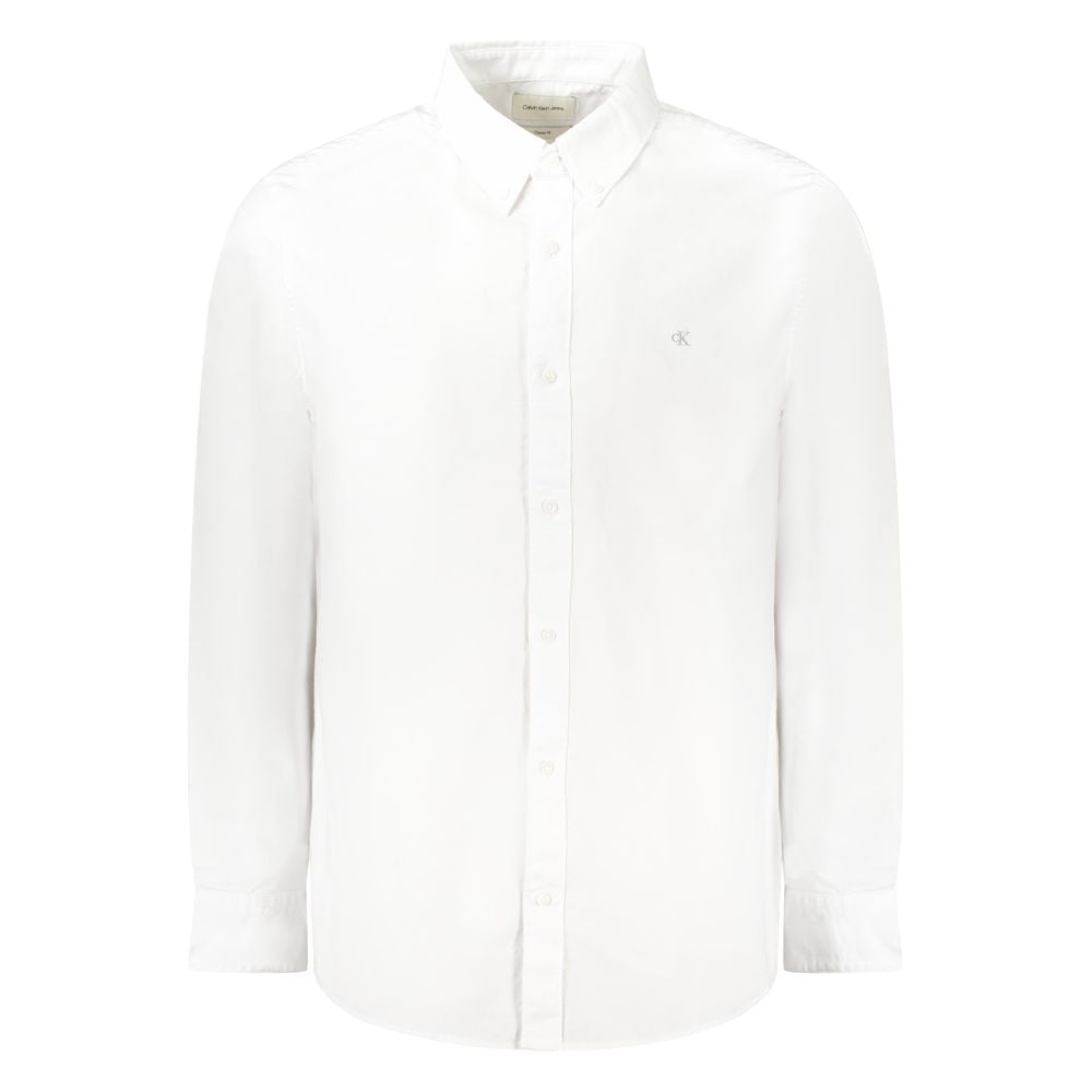 Calvin Klein White Cotton Men Shirt CA-36013-S