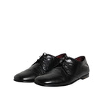 Dolce & Gabbana Black Leather Lace Up Derby Dress Formal Shoes MV7319-43