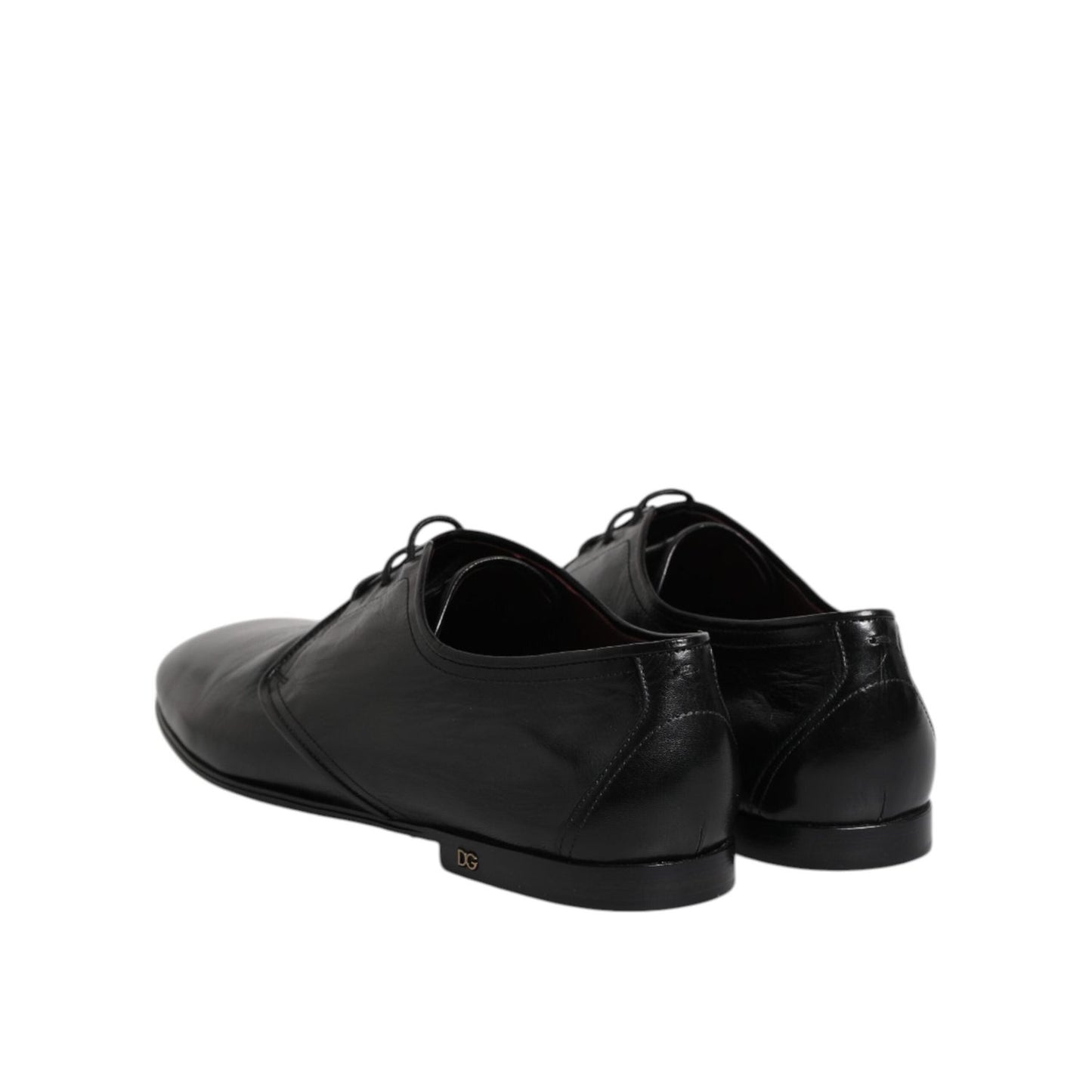 Dolce & Gabbana Black Leather Lace Up Derby Dress Formal Shoes MV7319-43