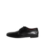 Dolce & Gabbana Black Leather Lace Up Derby Dress Formal Shoes MV7319-43