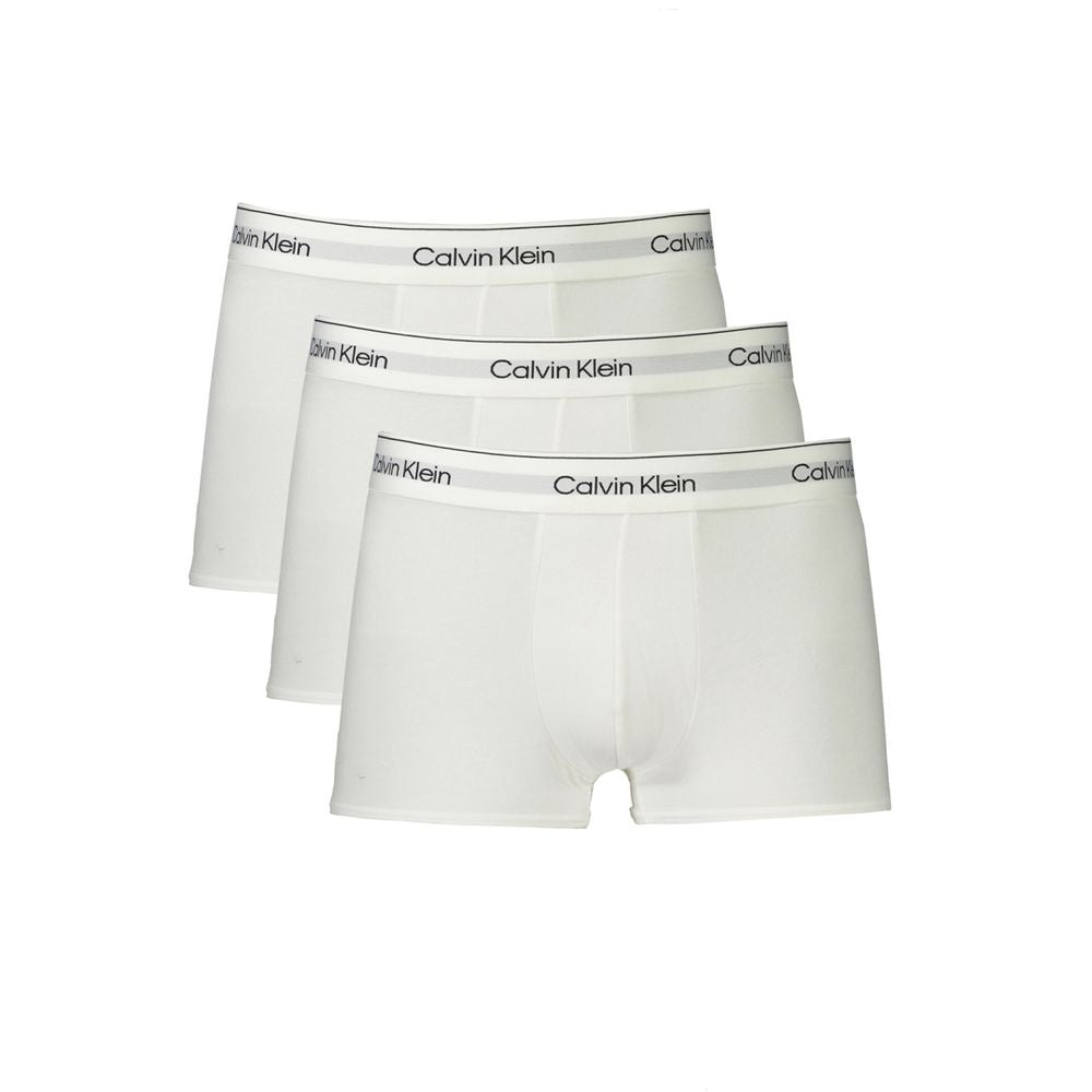 Calvin Klein White Cotton Men Boxer CA-36062-S
