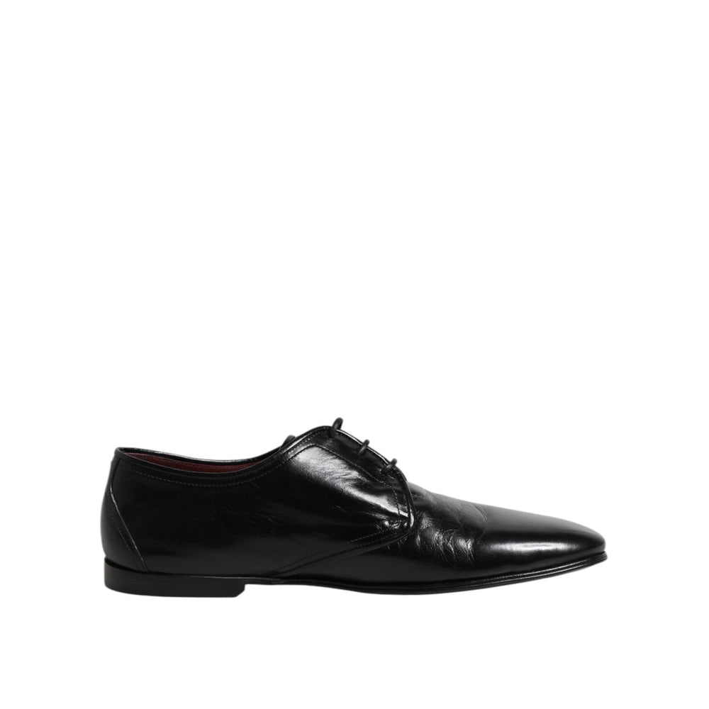 Dolce & Gabbana Black Leather Lace Up Derby Dress Formal Shoes MV7319-43