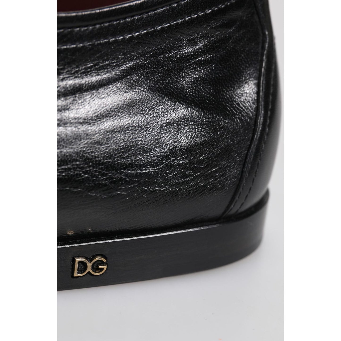 Dolce & Gabbana Black Leather Lace Up Derby Dress Formal Shoes MV7319-43