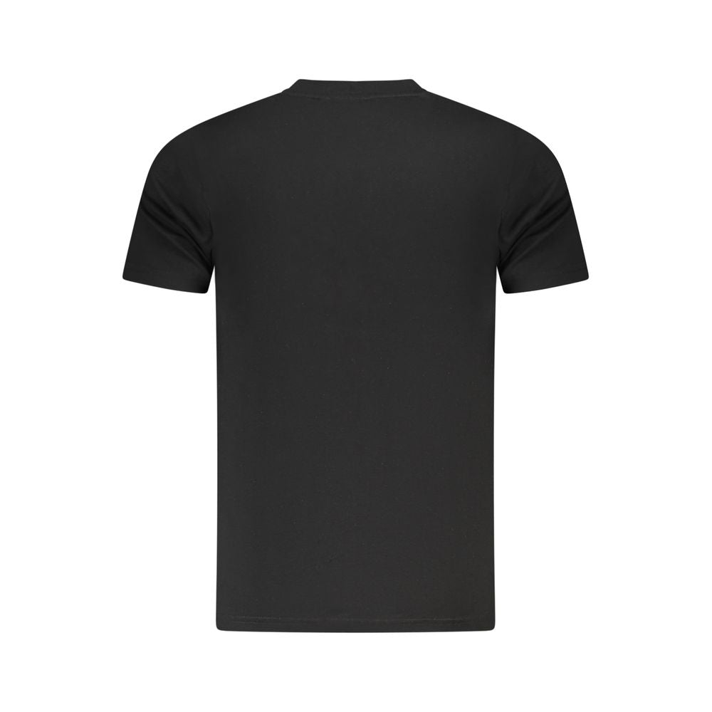 Cavalli Class Black Cotton Men T-Shirt CA-36640-M