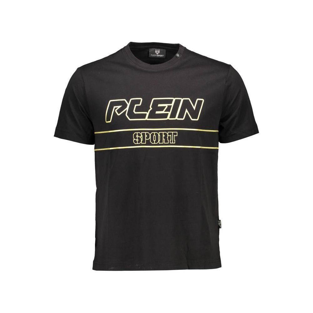 Plein Sport Black Cotton Men T-Shirt PL-37032-M