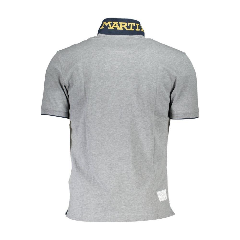 La Martina Brown Cotton Men Polo Shirt LA-37480-S