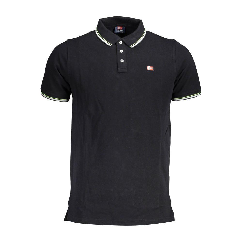 Norway 1963 Black Cotton Men Polo Shirt NO-38229-M