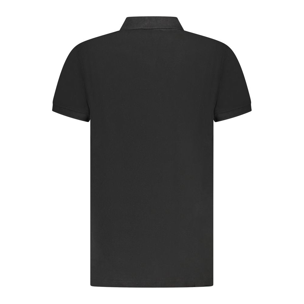 Cavalli Class Black Cotton Men Polo Shirt CA-36633-XL