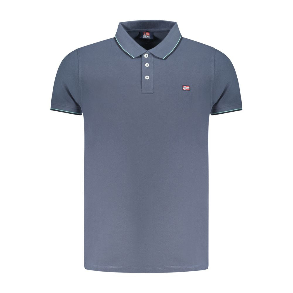 Norway 1963 Blue Cotton Polo Shirt NO-35871-S
