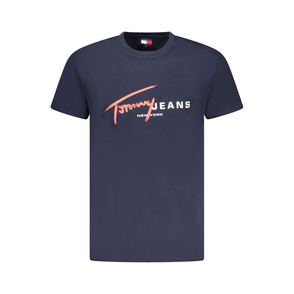 Tommy Hilfiger Blue Cotton Men T-Shirt TO-38477-S
