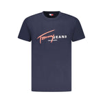 Tommy Hilfiger Blue Cotton Men T-Shirt TO-38477-S