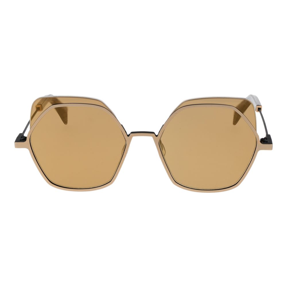 Yohji Yamamoto Gold Unisex Sunglass