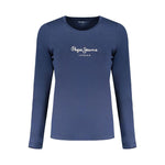 Pepe Jeans Blue Cotton Tops & T-Shirt PE-31361-XS