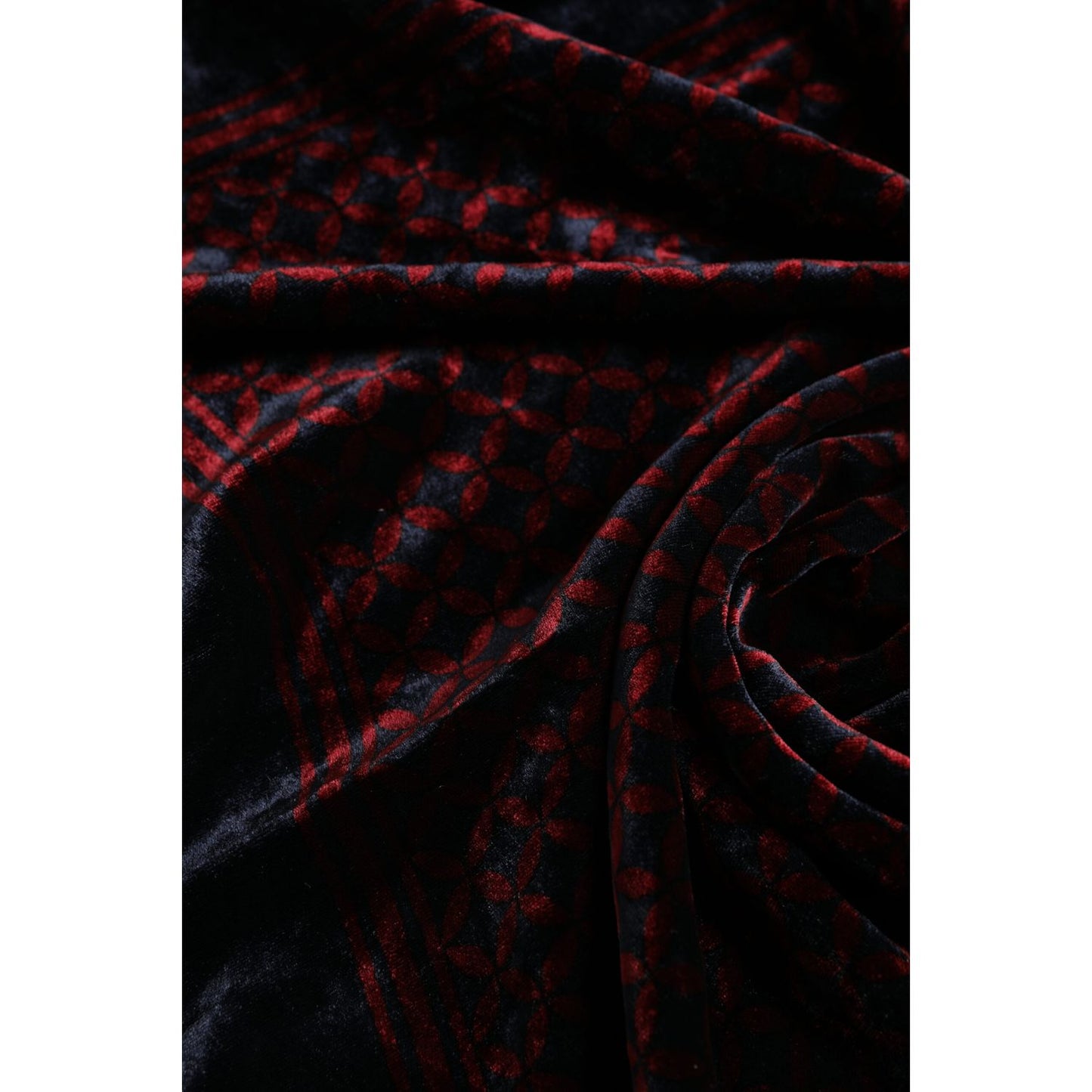 Dolce & Gabbana Black Red Viscose Square Men Foulard Scarf