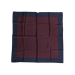 Dolce & Gabbana Red Blue Printed Silk Square Men Foulard Scarf MS7247