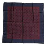 Dolce & Gabbana Red Blue Printed Silk Square Men Foulard Scarf MS7247