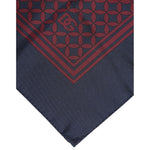 Dolce & Gabbana Red Blue Printed Silk Square Men Foulard Scarf MS7247