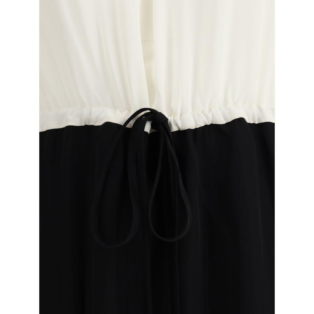 Crida Milano Correr Midi Dress CR-CORRERMIDIDRESSBLACKWHITE-3