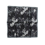 Dolce & Gabbana Black Floral Print Silk Square Foulard Scarf