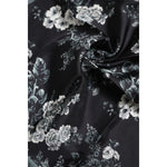 Dolce & Gabbana Black Floral Print Silk Square Foulard Scarf