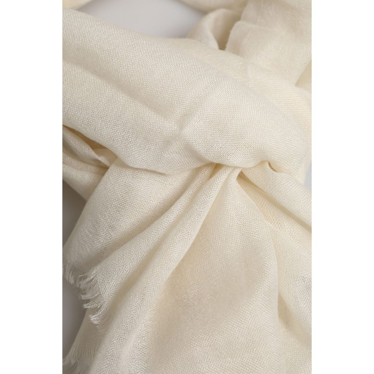 Dolce & Gabbana White Cashmere Neck Warmer Wrap Shawl Scarf