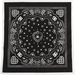 Dolce & Gabbana Black White Bandana Square Men Foulard Scarf MS7470