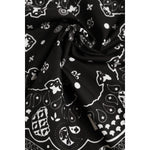 Dolce & Gabbana Black White Bandana Square Men Foulard Scarf MS7470