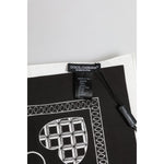 Dolce & Gabbana Black White Bandana Square Men Foulard Scarf MS7470