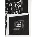 Dolce & Gabbana Black White Bandana Square Men Foulard Scarf MS7470