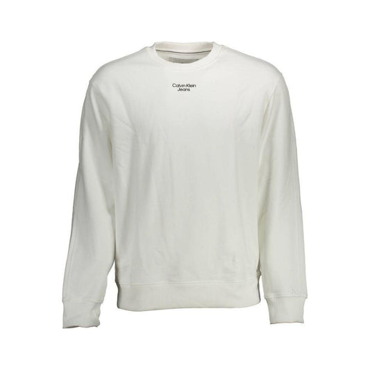 Calvin Klein White Cotton Men Sweater