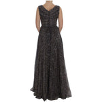 Dolce & Gabbana Dark Silk Shift Gown Full Length Dress NOC10154-1