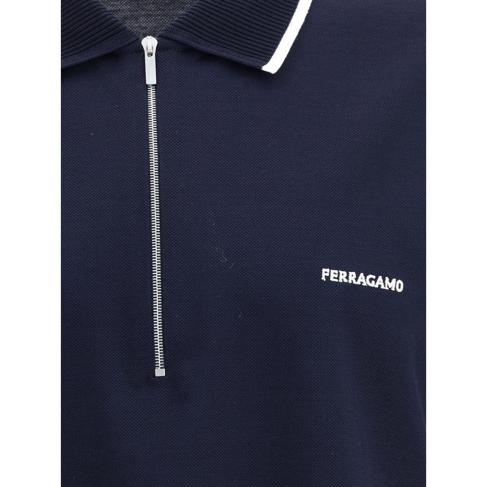 Ferragamo Zip Polo Shirt FE-784281001-XL