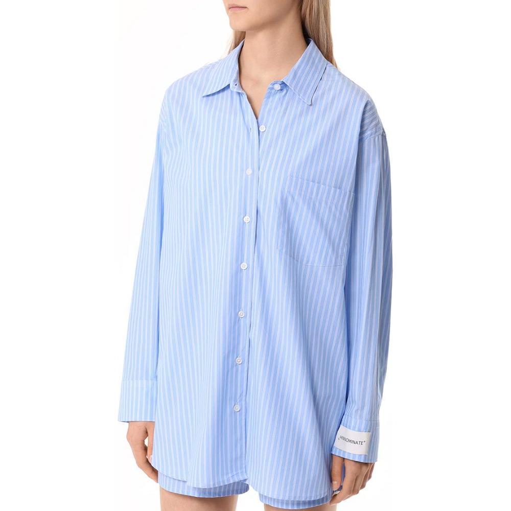Hinnominate Blue Cotton Shirt HI-15620-XL