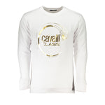 Cavalli Class White Cotton Sweater CA-26721-3XL
