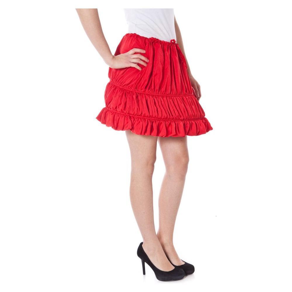 Denny Rose Red Polyester Skirt DE-6264-ONE SIZE