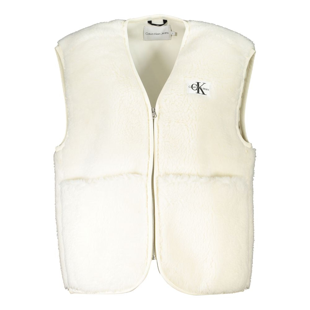 Calvin Klein White Polyester Jackets & Coat CA-25237-XS