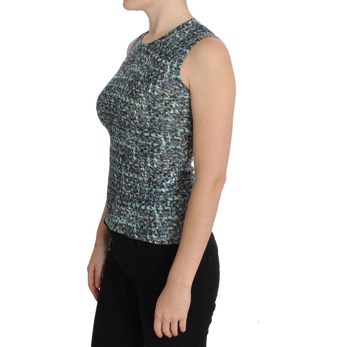 Dolce & Gabbana Blue Wool Sweater Sleeveless Pullover SIG20569-3