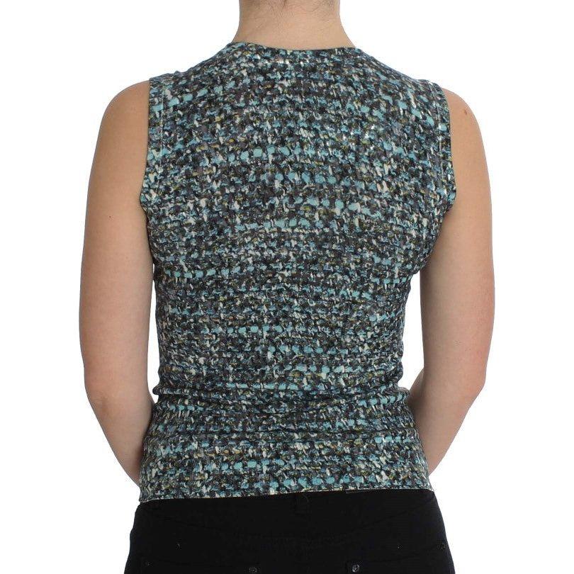 Dolce & Gabbana Blue Wool Sweater Sleeveless Pullover SIG20569-3
