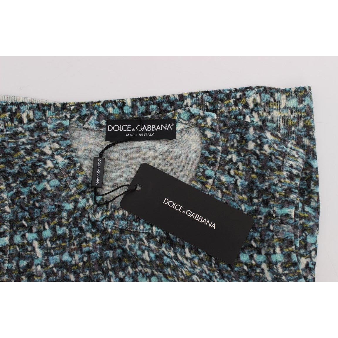 Dolce & Gabbana Blue Wool Sweater Sleeveless Pullover SIG20569-3